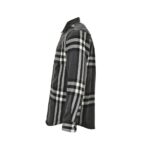 Burberry Double-stitched brushed check shirt Black