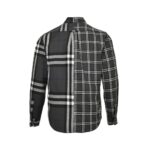 Burberry Double-stitched brushed check shirt Black