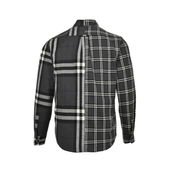 Burberry Double-stitched brushed check shirt Black