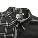 Burberry Double-stitched brushed check shirt Black