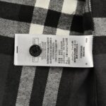 Burberry Double-stitched brushed check shirt Black