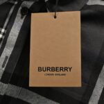 Burberry Double-stitched brushed check shirt Black