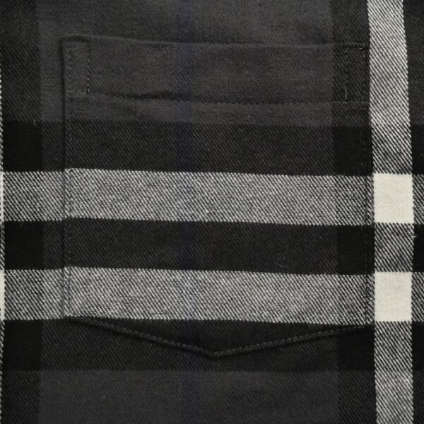 Burberry Double-stitched brushed check shirt Black