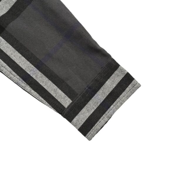 Burberry Double-stitched brushed check shirt Black