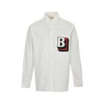 Burberry Letter B embroidered towel shirt