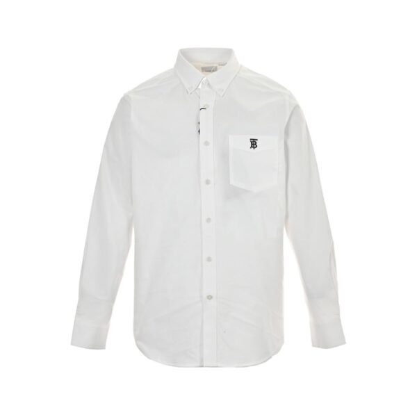 Burberry Classic embroidered TB logo shirt White